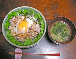 茶美豚のしゃぶしゃぶ丼 スープ付