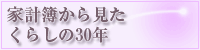 家計簿から見たくらしの３０年