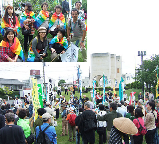 平和行進「静岡への引継ぎ集会」の様子