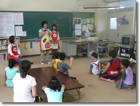湯田小学校・食育学習会のようす