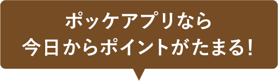 ポッケアプリなら今日からポイントがたまる！