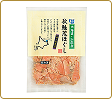 おにぎりお茶漬け、ちょいリッチ。 コープの産地指定 北海道・知床産秋鮭荒ほぐし 鮭フレークとは違って、しっかりと魚を食べている感じがあります。 (トモミさん)