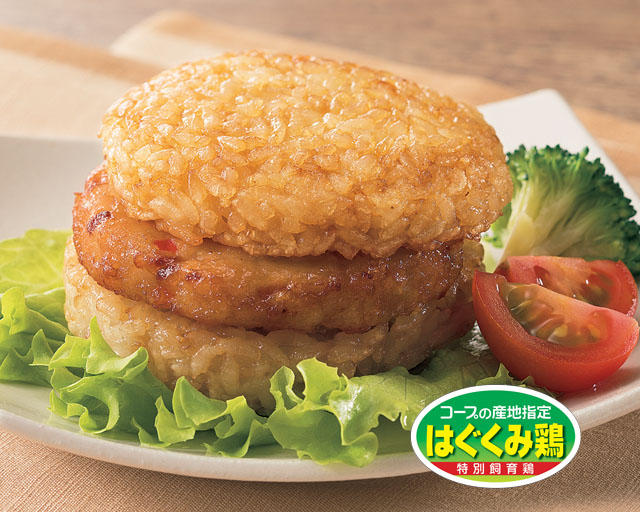 もちもちお米と美味しいつくねがコラボ！ CO・OPはぐくみ鶏と４種野菜のつくねライスバーガー 